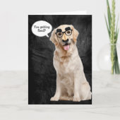 Golden Retriever met grappig masker voor vasectomi Kaart (Voorkant)