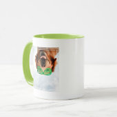 Golden Retriever met groene zonnebril Mok (Voorkant links)