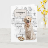 Golden Retriever met honkbal en handschoen Kaart (Gele Bloem)