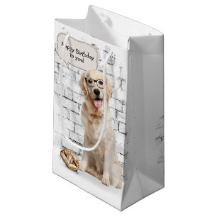 Golden Retriever met honkbal en handschoen Klein Cadeauzakje