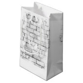 Golden Retriever met honkbal en handschoen Klein Cadeauzakje (Achterkant Gekanteld)