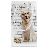 Golden Retriever met honkbal en handschoen Klein Cadeauzakje (Voorkant)
