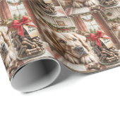 Golden Retriever met kerst Botten in een pot Cadeaupapier (Rol Hoek)