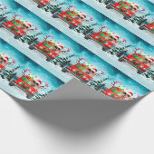 Golden Retriever met kerstcadeaus Cadeaupapier (Hoek)