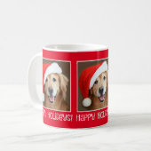 Golden Retriever met kerstfeestdag Koffiemok (Voorkant links)