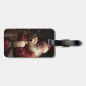Golden Retriever met Kerstman Kerstmis Bagagelabel (Achterkant horizontaal)
