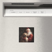 Golden Retriever met Kerstman Kerstmis Magneet (Insitu (Vaatwasser))