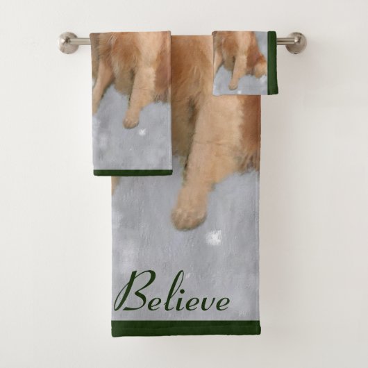 Golden Retriever met Kerstmis Bad Handdoek (Insitu)