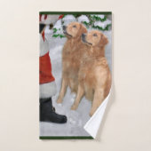 Golden Retriever met Kerstmis Bad Handdoek (Handdoek)