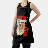 Golden Retriever met Kerstmis Schort (Insitu)