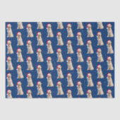 Golden Retriever met kerstPet Tissuepapier (Voorkant)