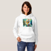 Golden Retriever met kerstthema Hoodie (Voorkant volledig)