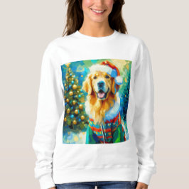 Golden Retriever met kerstthema Trui