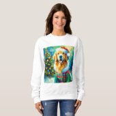 Golden Retriever met kerstthema Trui (Voorkant volledig)