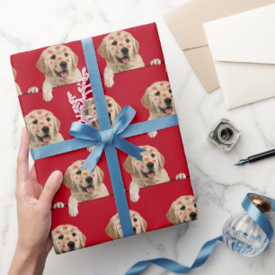 Golden Retriever met Lipstick Kisses Cadeaupapier