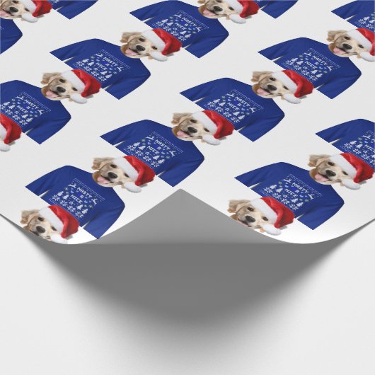 Golden Retriever met lomp-papier Cadeaupapier (Hoek)