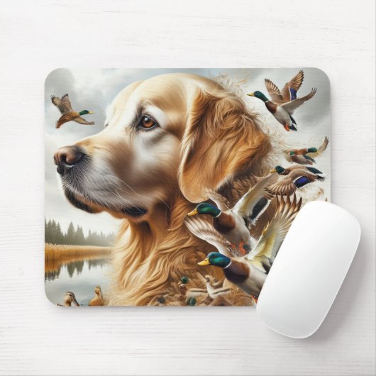Golden Retriever met Mallard Ducks Muismat (Met muis)