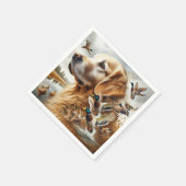 Golden Retriever met Mallard Ducks Servet (Hoek)