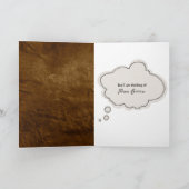 Golden Retriever met masker op leer Kaart (Binnen)