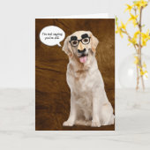 Golden Retriever met masker op leer Kaart (Gele Bloem)