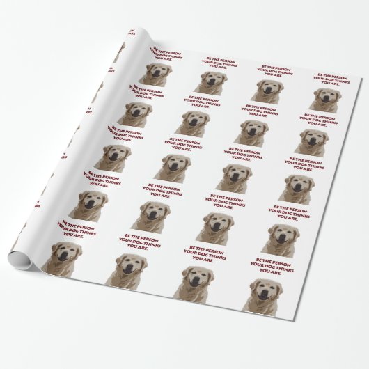 Golden Retriever met mooi citaat Cadeaupapier (Uitgerold)