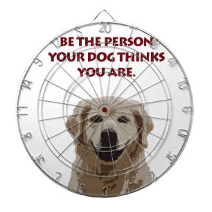 Golden Retriever met mooi citaat Dartbord