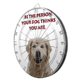 Golden Retriever met mooi citaat Dartbord (Voorkant Rechts)