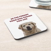 Golden Retriever met mooi citaat Drankjes Onderzetter (Linkerzijde)