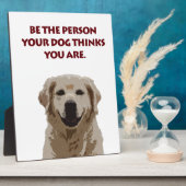 Golden Retriever met mooi citaat Fotoplaat (Zijkant)