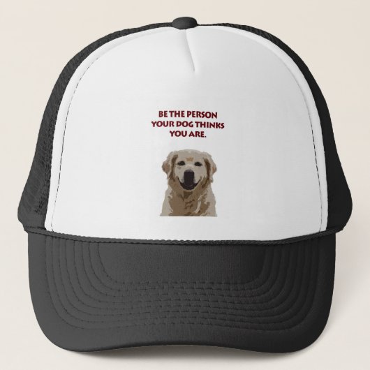 Golden Retriever met mooi citaat Trucker Pet (Voorkant)