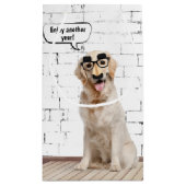 Golden Retriever met Mustache Mask Small Gift Bag Klein Cadeauzakje (Achterkant)