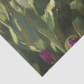 Golden Retriever met Paarse Tulpen Decoupage Tissuepapier (Detail)