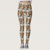 Golden Retriever met paaseieren Leggings (Voorkant)