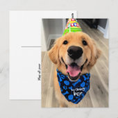 Golden Retriever met Pet en Bandana Briefkaart (Voorkant / Achterkant)