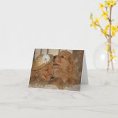 Golden Retriever met pet Kaart (Gele Bloem)