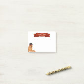 Golden Retriever met Pet schilderij Post-it® Notes (Op bureau)