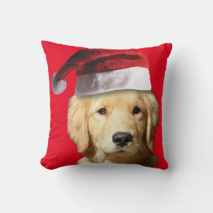 Golden Retriever met Pet voor de kerstman Kussen