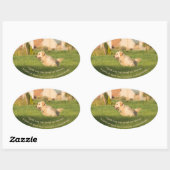 Golden Retriever met Quote Oval Sticker (Vel)