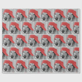 Golden Retriever met rood Baseball-Pet Cadeaupapier (Vlak)