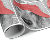 Golden Retriever met rood Baseball-Pet Cadeaupapier (Rol Hoek)