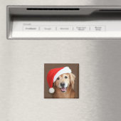 Golden Retriever met Santa Hat Magneet (Insitu (Vaatwasser))