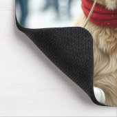 Golden Retriever met Schaatsen Muismat (Hoek)