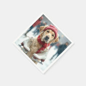 Golden Retriever met Schaatsen Servet (Hoek)