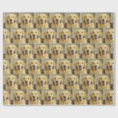 Golden Retriever met strooien op de neus Cadeaupapier (Vlak)