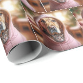 Golden Retriever met Tabby Kitten Cadeaupapier (Rol Hoek)