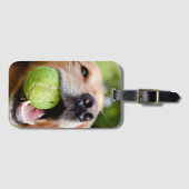 Golden Retriever met Tennis Ball Bagagelabel (Voorkant (horizontaal))