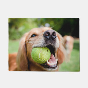 Golden Retriever met Tennis Ball Deurmat