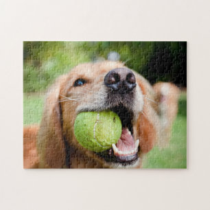 Golden Retriever met Tennis Ball Legpuzzel