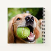 Golden Retriever met Tennis Ball Notitieboek (Achterkant)