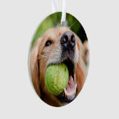 Golden Retriever met Tennis Ball Ornament (voorkant)